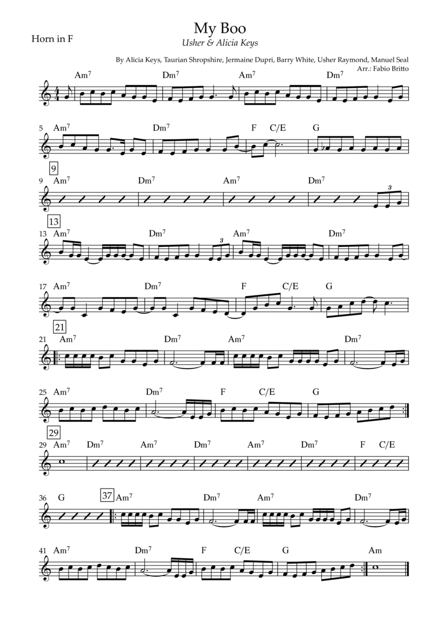 My Boo (arr. Fabio Britto)
