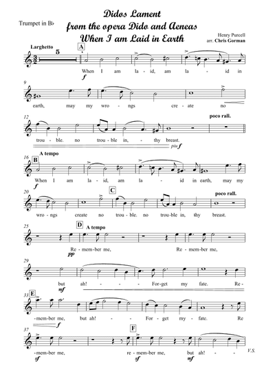 When I am Laid in Earth (Dido's Lament) (arr. Chris Gorman)