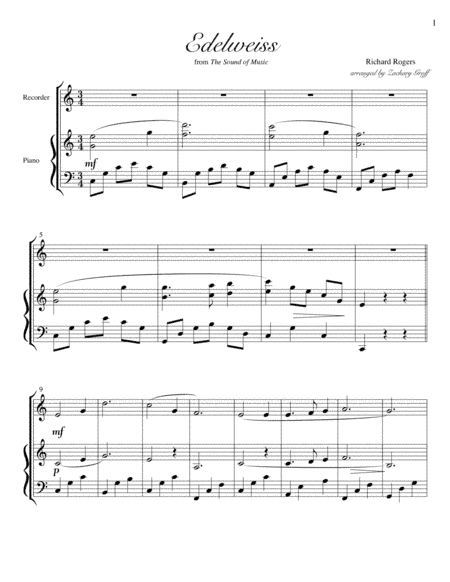 Edelweiss (arr. Zachary Groff)