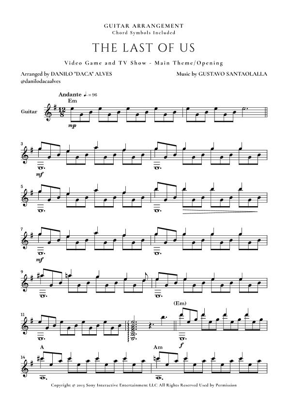 The Last Of Us (arr. Danilo "Daca" Alves)
