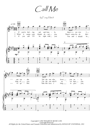 Call Me (arr. PianoSheetNow)