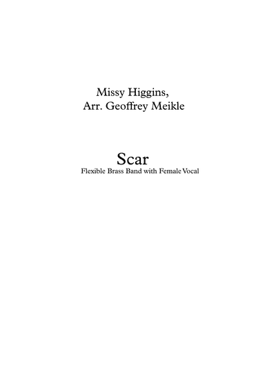 Scar (arr. Geoffrey Meikle)