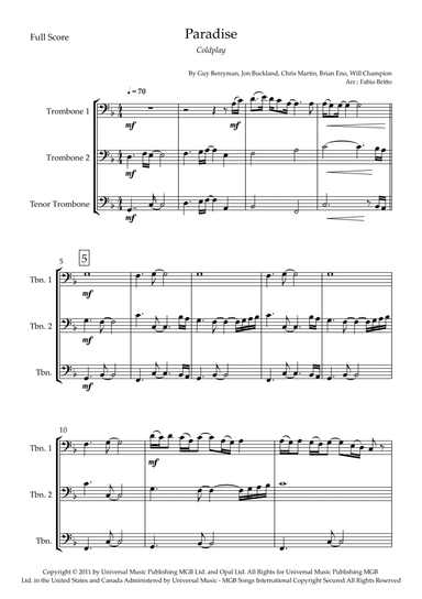 Paradise (arr. Fabio Britto)