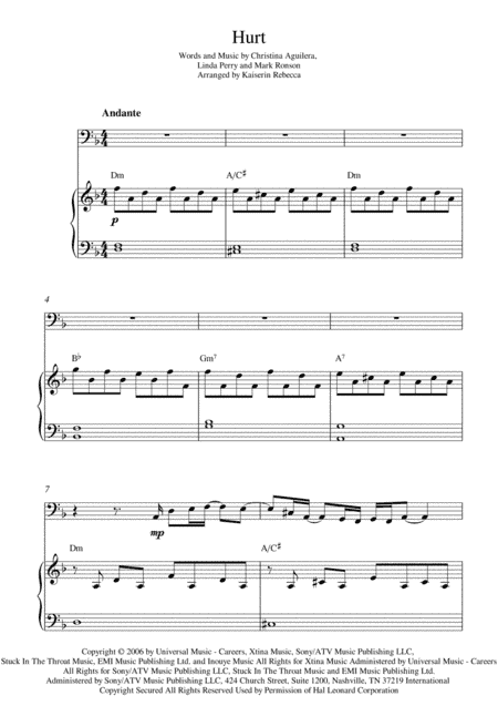 Hurt (arr. Kaiserin Rebecca)