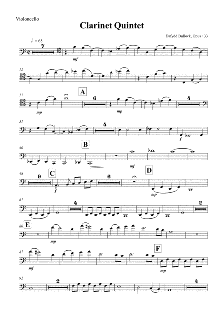Clarinet Quintet Opus 133 Parts
