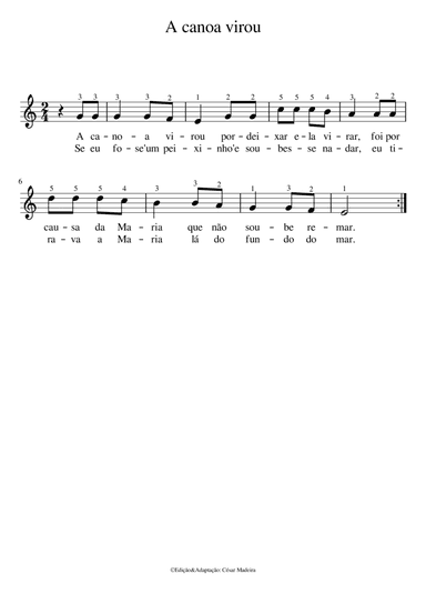 A canoa virou (arr. Pedro Vergara)