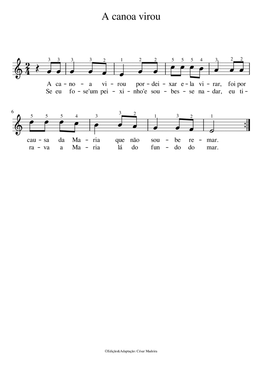 A canoa virou (arr. Pedro Vergara)