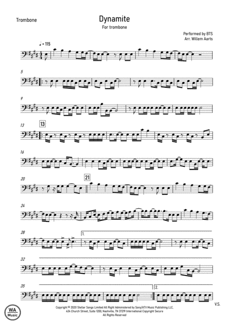Dynamite (arr. Willem Aarts)