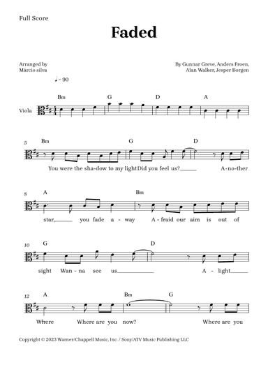 Faded (arr. Márcio Silva)