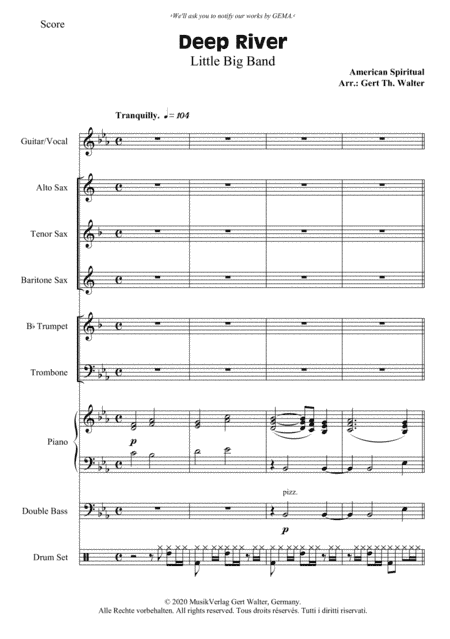 Deep River (arr. Gert Th. Walter)