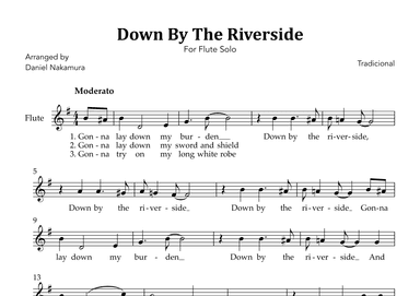 Down By The Riverside (For Flute Solo) (arr. Daniel Nakamura)