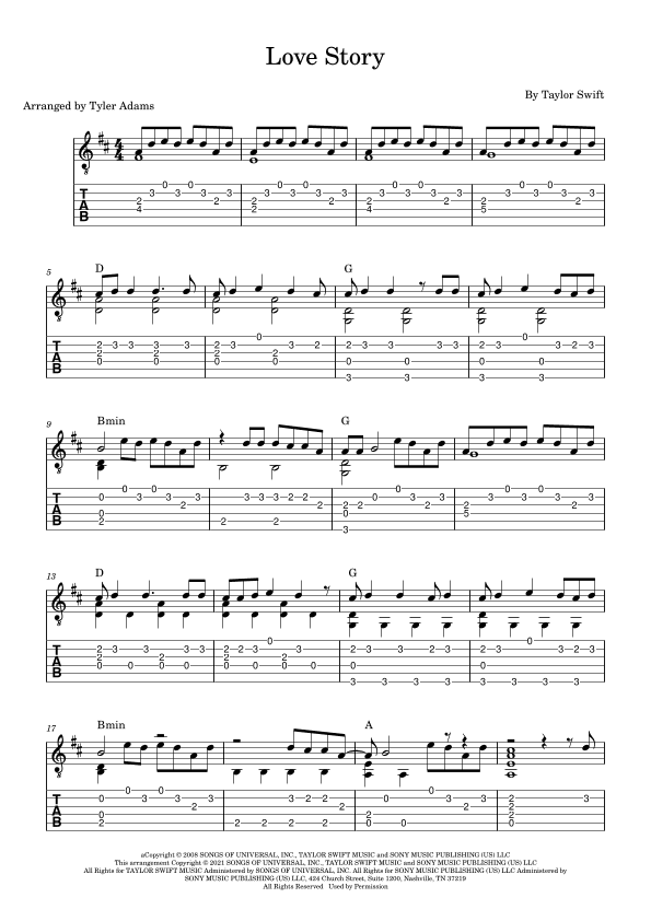 Love Story (arr. Tyler Adams)