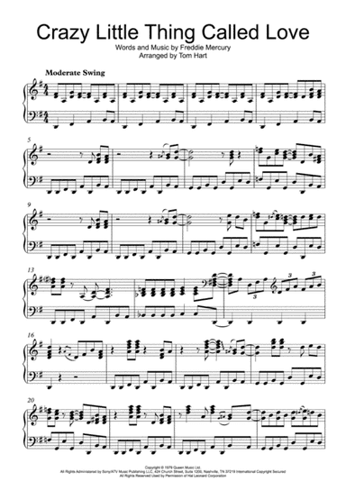 Crazy Little Thing Called Love (arr. Tom Hart)