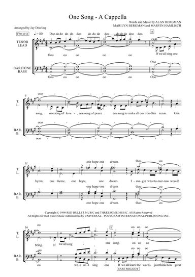 One Song (arr. Jay Dearling)