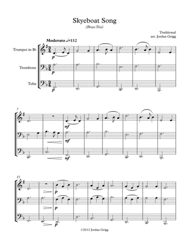 Skyeboat Song (Brass Trio) (arr. Jordan Grigg)