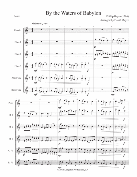 By the Waters of Babylon for Flutes (arr. David Meyer)