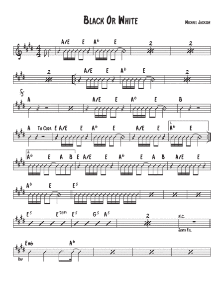 Black Or White (rap Version) (arr. David M Fagnant)