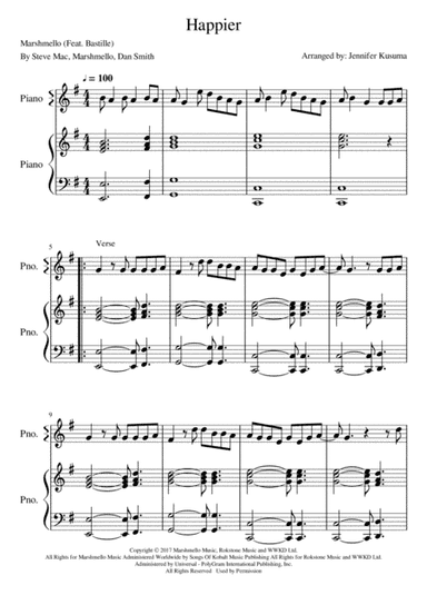 Happier (arr. Jennifer Kusuma)