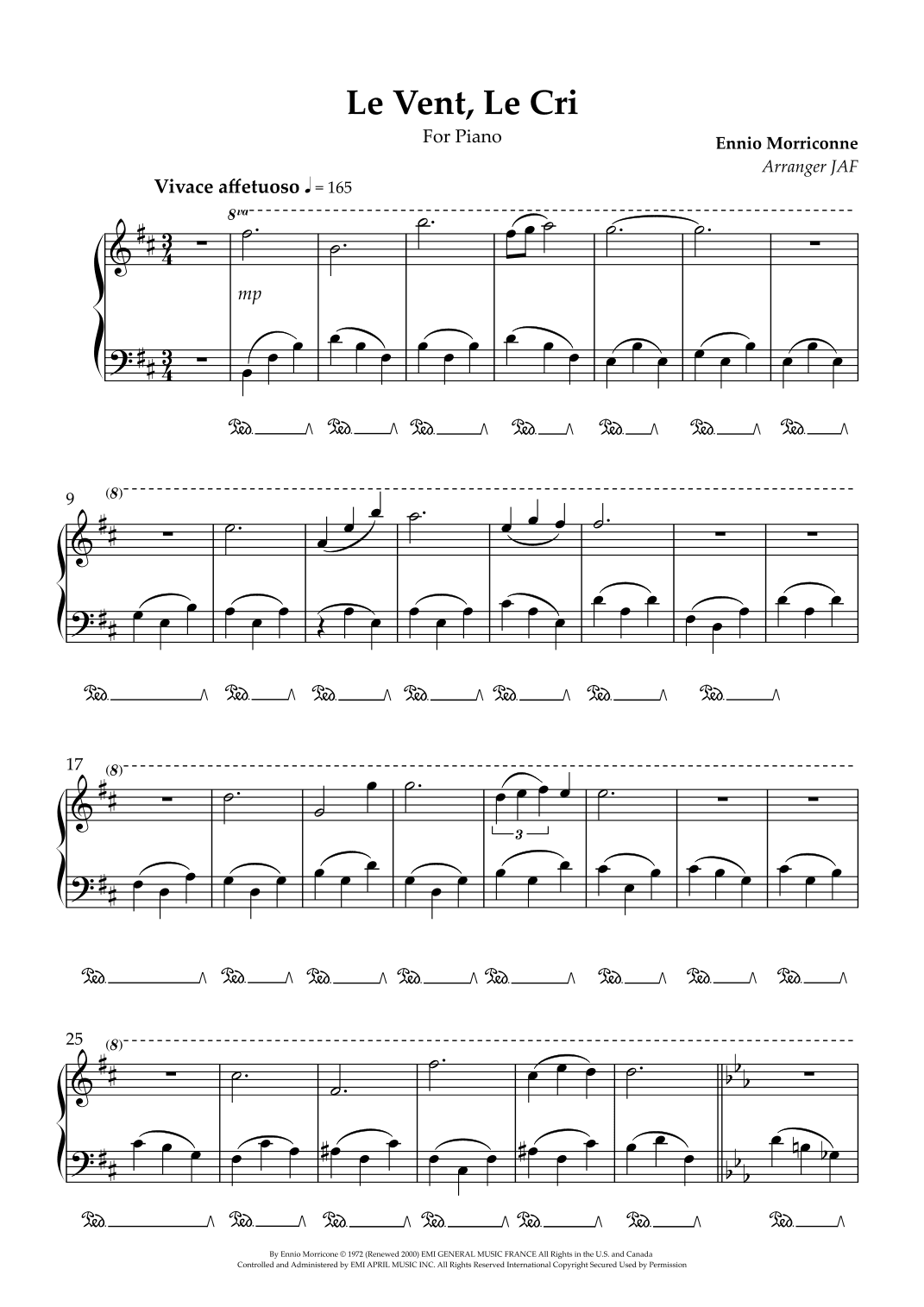 Le Vent, Le Cri (arr. Jhavilah)