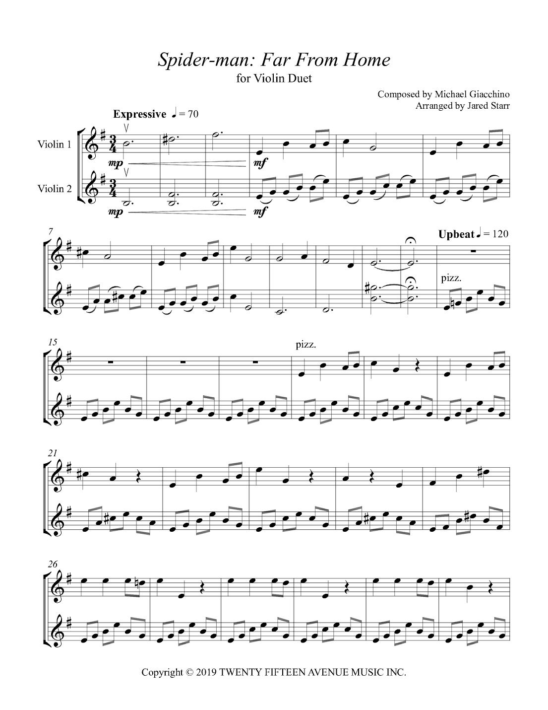 Spider-man: Far From Home (arr. Jared Starr)