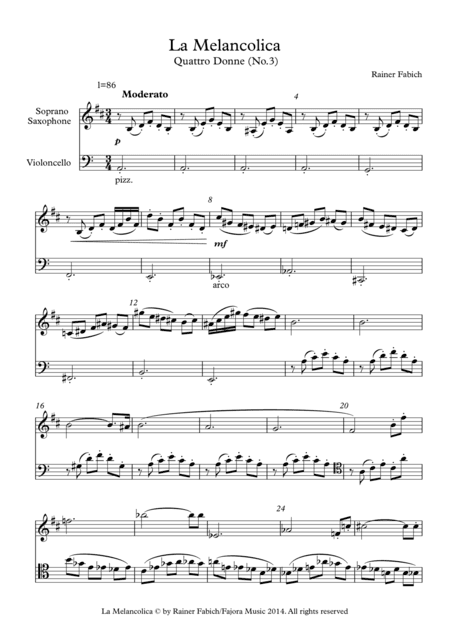 La Melancolica - No. 3 from Quattro Donne / Four Ladies