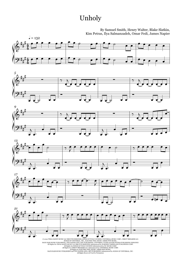 Unholy (arr. Fernanda Moura)