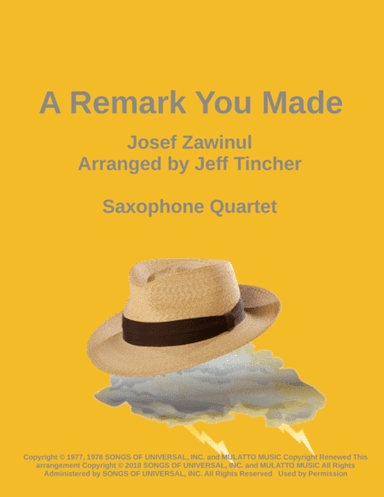 A Remark You Made (arr. Jeff Tincher)