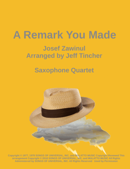 A Remark You Made (arr. Jeff Tincher)