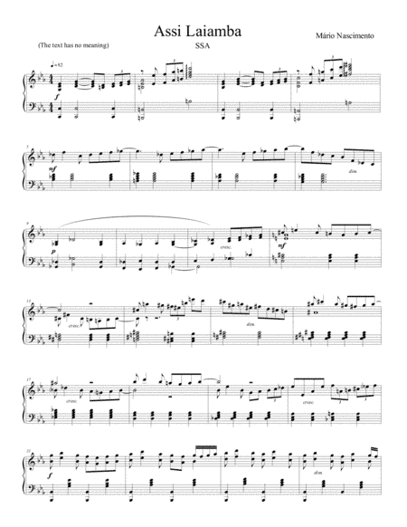 Assi Laiamba (SSA and piano)