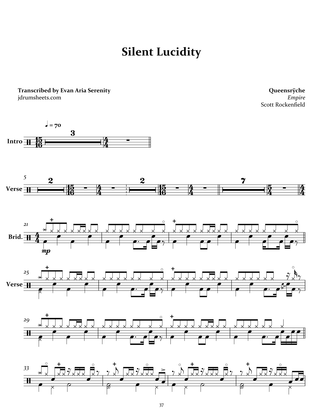 Silent Lucidity (arr. Evan Aria Serenity)