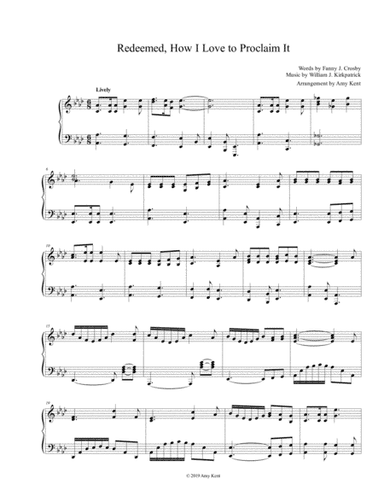 Redeemed, How I Love to Proclaim It (arr. Amy Kent)