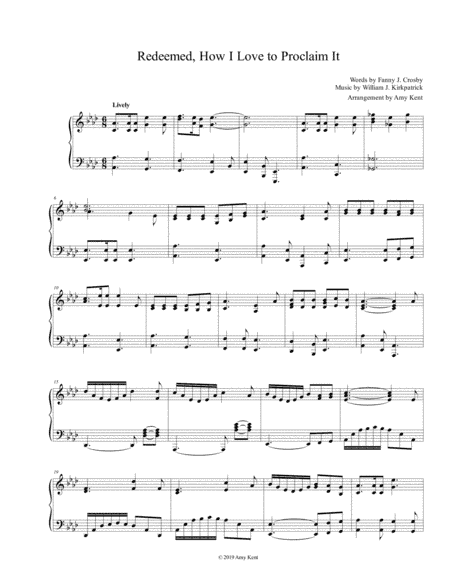 Redeemed, How I Love to Proclaim It (arr. Amy Kent)