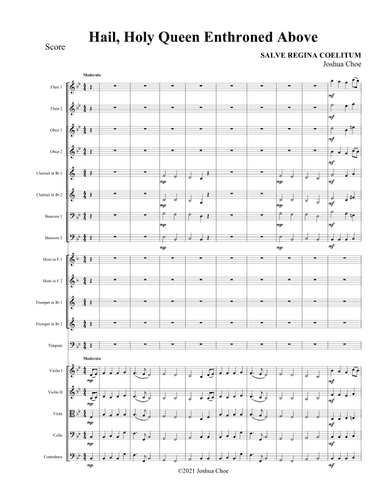 Hail, Holy Queen Enthroned Above (arr. Joshua Choe)