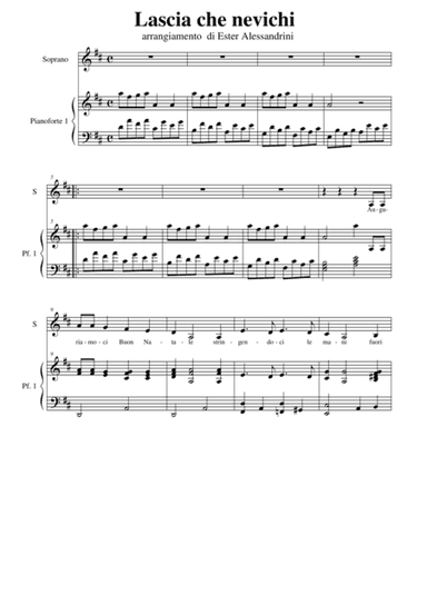 Lascia che nevichi. (piano e voce) (arr. Ester Alessandrini)