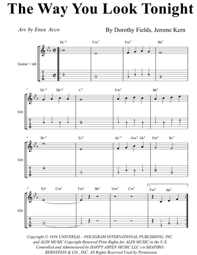 The Way You Look Tonight (arr. Enea Acco)