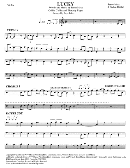 Lucky (arr. Jorge Juárez)