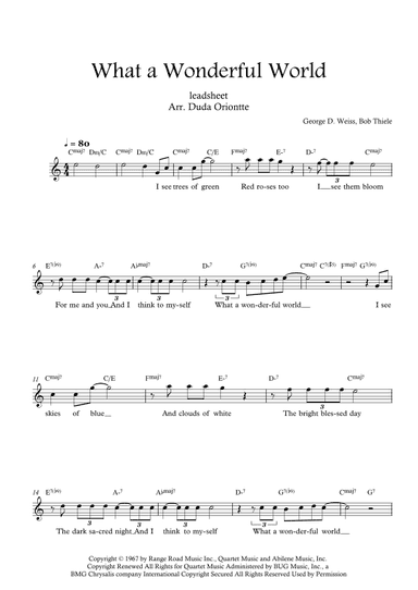 What A Wonderful World (arr. Duda Oriontte)