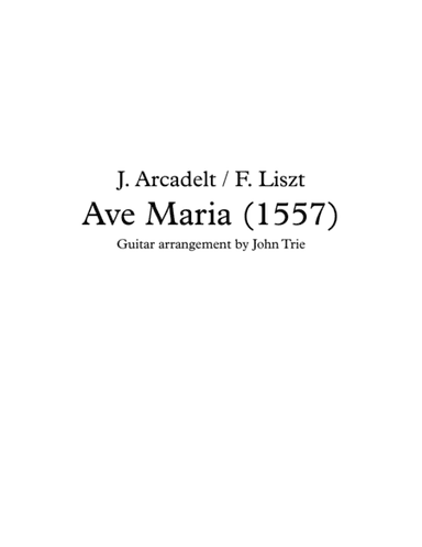 Ave Maria - tab (arr. John Trie)