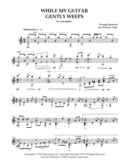 While My Guitar Gently Weeps (arr. Kevin J. Cope)