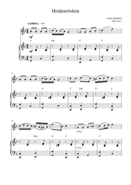 Heidenröslein (op.3 no.3) (arr. Kaiserin Rebecca)
