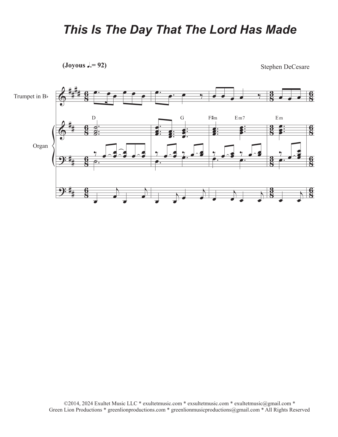 This Is The Day That The Lord Has Made (Vocal Trio - (SAB)