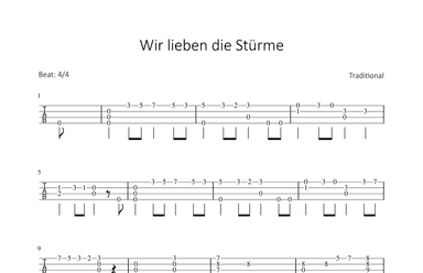 Wir lieben die Stürme (arr. Bettina Schipp)