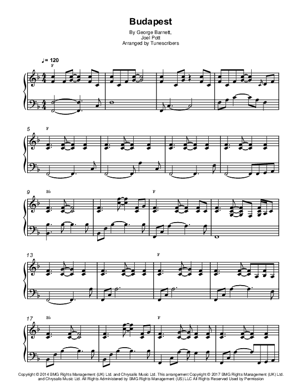 Budapest (arr. Tunescribers)