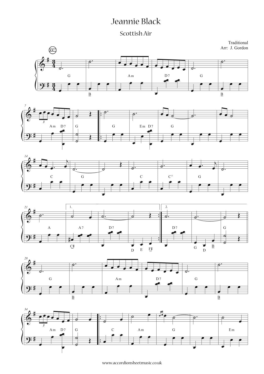 Jeannie Black (arr. Julia Gordon)