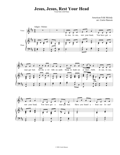 Jesus, Jesus, Rest Your Head (arr. Curtis Hanson)