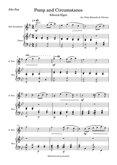 Pomp and Circumstance (arr. Fabio Eduardo de Oliveira)