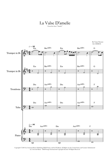 La Valse D'amelie (arr. SMMUS)