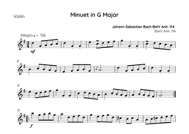 Minuet in G Major (arr. Sales)