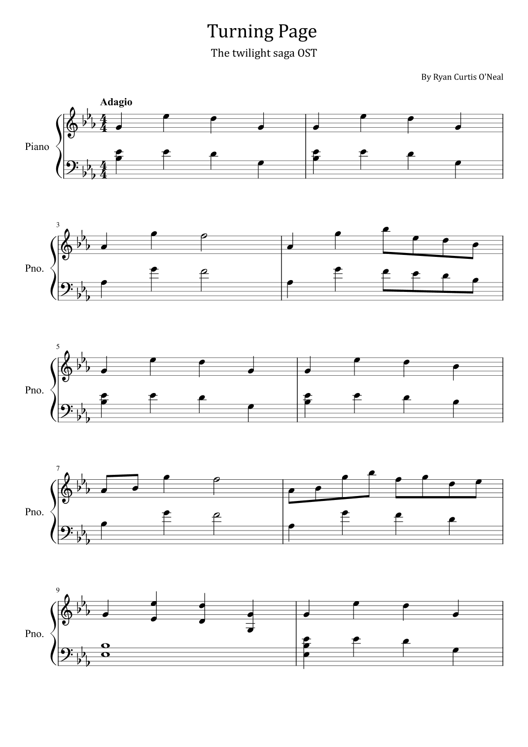 Turning Page (arr. poon)