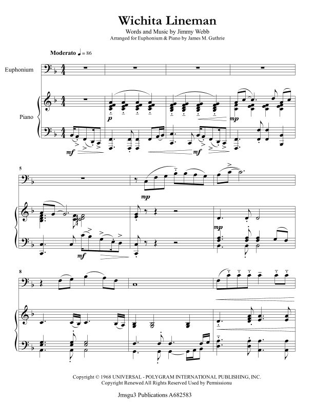 Wichita Lineman (arr. James M. Guthrie)
